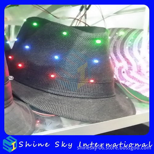 Good Quality Promotional 2015 Led Fedora Hat